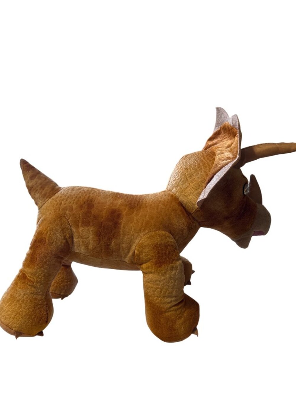 Build-A-Bear Triceratops Dinosaur Plush Toy In Brown With Scaled Detailing & Sof - Picture 3 of 7